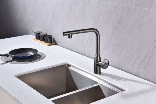 Смеситель для кухни Paulmark URBAN Ur213104-B на раковину беретта - фото 2