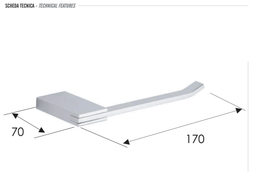 Бумагодержатель Remer Flat FT61CR - фото 2