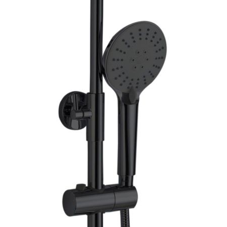 Душевая стойка Haiba HB24814-7 настенная цвет черный