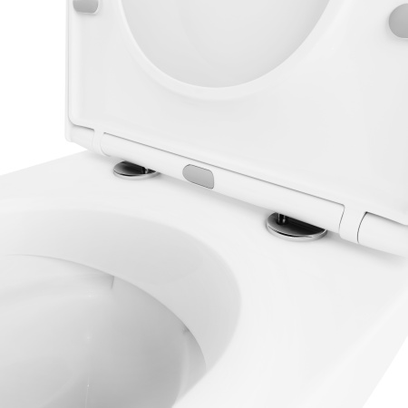 Унитаз подвесной Lavinia Boho Elegant 3308001R белый глянцевый с сиденьем микролифт безободковый каскадный смыв