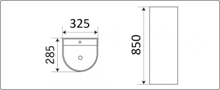 Раковина из санфаянса CeramaLux PB1017 33х29 напольная цвет белый 1 отверстие под смеситель