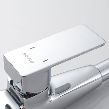 Смеситель для кухни Shevanik S543-9 на мойку хром/серый