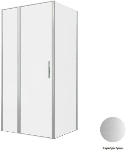 Душевой уголок Allen Brau Priority 3.31029.BA + 3.31044.BA 100х90 стекло прозрачное профиль серебро без поддона