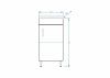 Тумба под раковину Stella Polar Концепт SP-00000232 40х20 напольная цвет белый