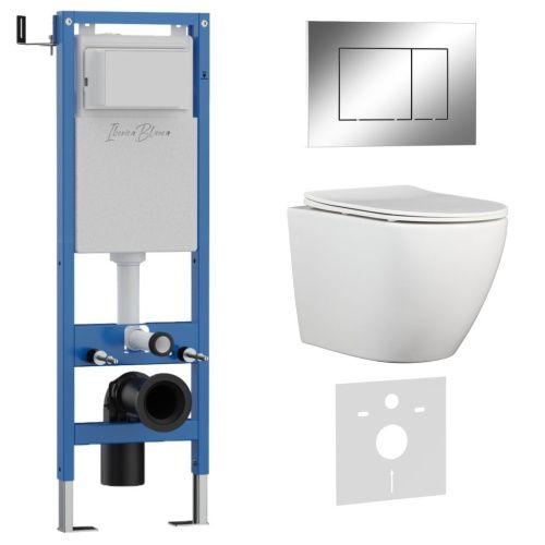 Комплект унитаз с инталляцией и клавишей смыва Iberica Blanca BILBAO ALTO IB.001M.BLA.234.852 - фото 2