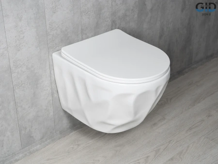Унитаз подвесной Gid Tornado 62263Y белый с сиденьем микролифт безободковый смыв торнадо