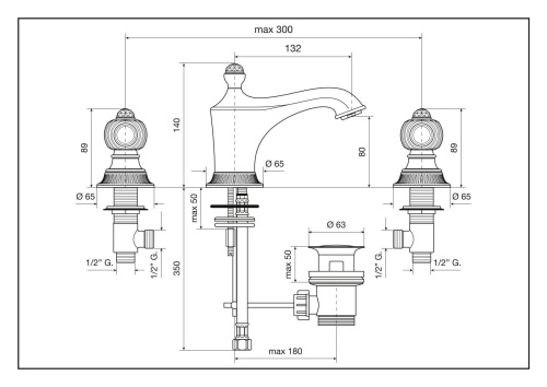 Смесители Emmevi The One 98033SW/CR на столешницу хром - фото 3