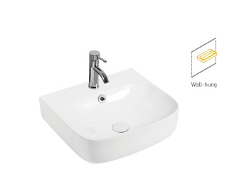 Раковина керамическая Art&Max AM1620 49х45 накладная цвет белый