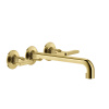Смеситель для раковины Gessi Inciso 58092#246 встраиваемый в стену золото (внешняя часть)