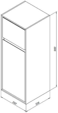 Шкаф Aquanet Милан 00339955 40х90 подвесной цвет коричневый