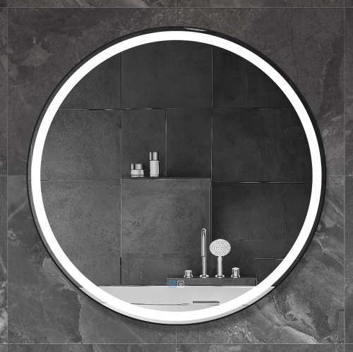 Зеркало в ванную Cezares CADRO CZR-SPC-CADRO-800-LED-TCH-WARM 80х80 цвет черный - фото 3