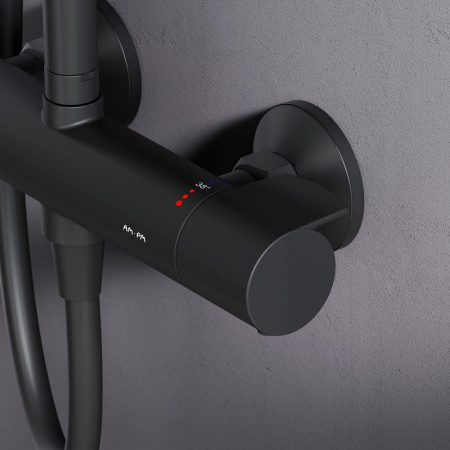 Душевая стойка Am.Pm X-Joy F0785A422 настенная цвет черный с термостатом