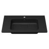 Раковина из искусственного камня Uperwood Lagoon Quartz 297000016 80х50 полувстраиваемая цвет черный
