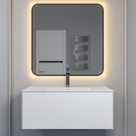 Тумба под раковину Uperwood Parma Premium 3930205466 90х50 подвесная цвет белый