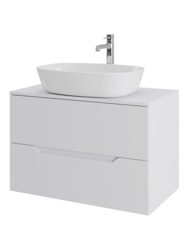 Тумба с раковиной Orange Line Li-80TuwMDF+B08-500W 81х46х68 - фото 2