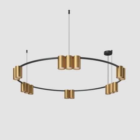 Люстра подвесная Denkirs Orbit (Орбит) DK4067-BK+SG