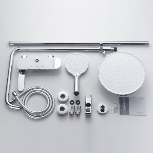 Душевая стойка Shevanik S4726 настенная цвет хром - фото 4