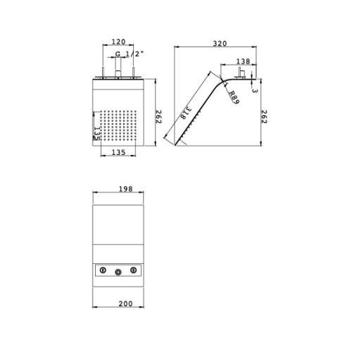 Верхний душ Webert Aria AC0984845 сталь - фото 3