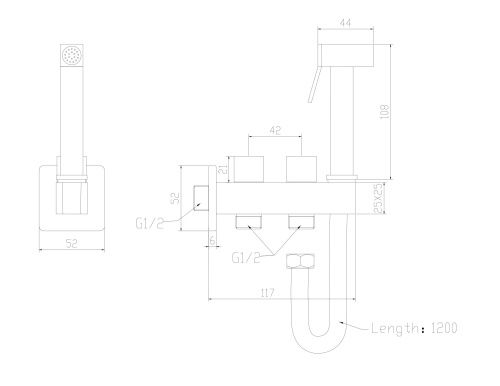 Гигиенический душ со смесителем Savol S-FXQ011L сатин - фото 2