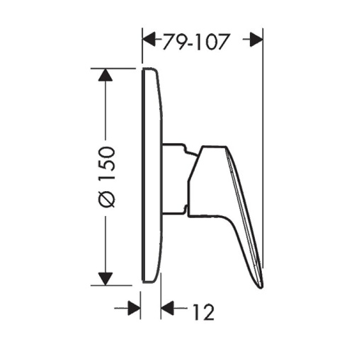 Смеситель для душа Hansgrohe Logis 71666000 встраиваемый в стену хром без термостата - фото 2