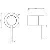 Смеситель для душа Gessi 316 54019#299 встраиваемый в стену черный (внешняя часть)