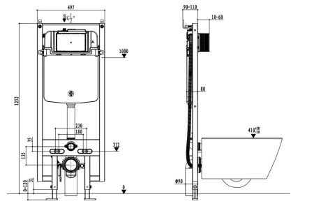 Инсталляция для унитаза Arrow AKB2130H_1