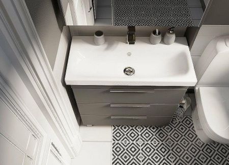 Тумба под раковину 1MarKa Gaula У92547 80х40 цвет черный