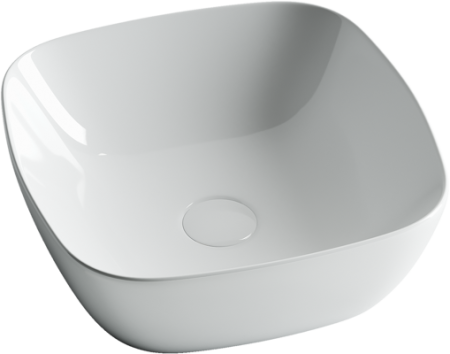 Раковина из сантехнического фарфора Ceramica Nova ELEMENT CN5006 40х40 накладная цвет белый без отверстий под смеситель