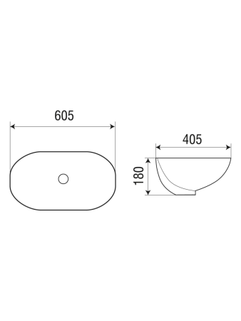 Раковина из сантехнического фаянса WeltWasser WW SK 10000004608 40 см встраиваемая цвет белый 1 отверстие под смеситель