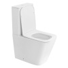 Унитаз напольный с бачком Abber Rechteck AC1210TMW белый матовый с сиденьем безободковый смыв торнадо