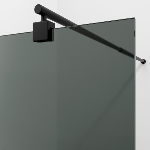 Душевая перегородка WasserKRAFT Rur 30W 30W40MB-TG 120х200 стекло тонированное профиль черный матовый - фото 2