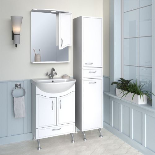 Тумба под раковину Runo Севилья 00000000792 50х30 напольная цвет белый - фото 3