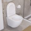 Унитаз подвесной BelBagno UNO BB3105CHR/SC белый с сиденьем микролифт безободковый каскадный смыв