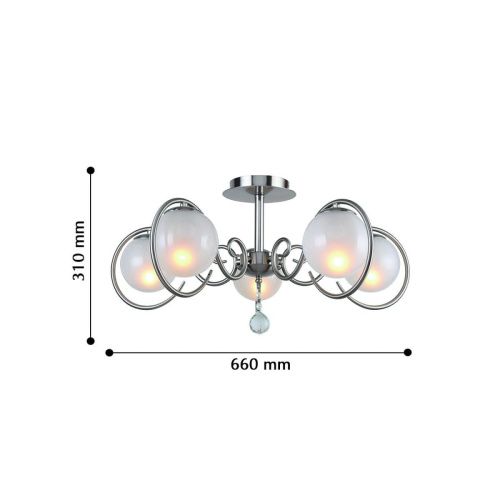 Люстра на штанге F-Promo Fabbio (Фаббио) 2349-5U - фото 4