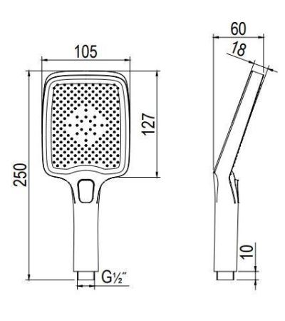 Душевая система Rush Thira TR3635-60White встраиваемая в стену цвет белый