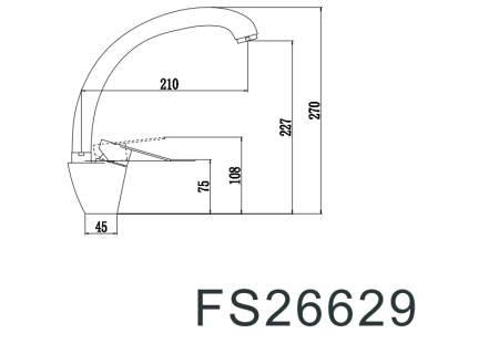 Смеситель для кухни Fmark FS26629 на мойку сатин