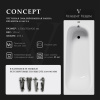 Ванна чугунная Vinsent Veron Concept VCO1507042 150х70 пристенная прямоугольная с ножками