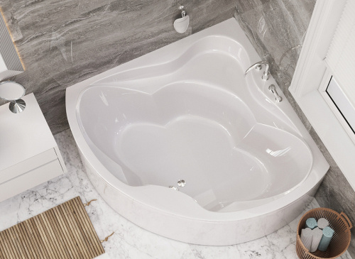 Ванна акриловая гидромассажная Whitecross Konsul 0110.150150.100.LINE.CR 150х150 пристенная асимметричная с каркасом - фото 2