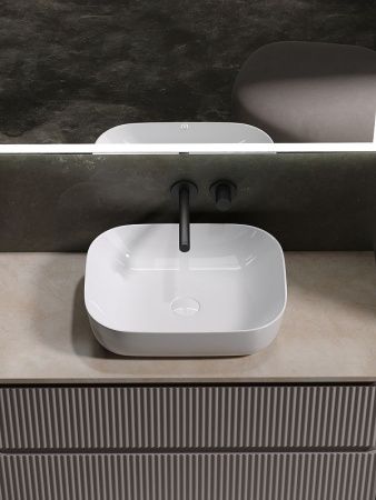 Тумба под раковину Sancos SNOB R SNR100SM 100х40 подвесная цвет бежевый