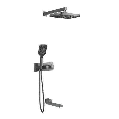 Душевая система Rose R1095T встраиваемая в стену цвет пепельный с термостатом - фото 2