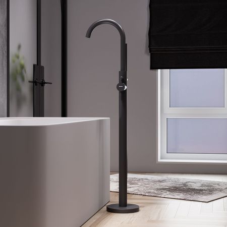 Смеситель Damixa Scandinavian Pure 365000300 напольный черный