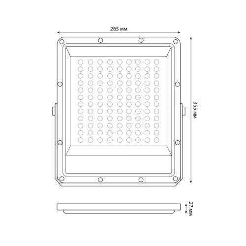 Прожектор Uniel ULF-F51D-150W/6500K IP65 200-240V GREY - фото 3