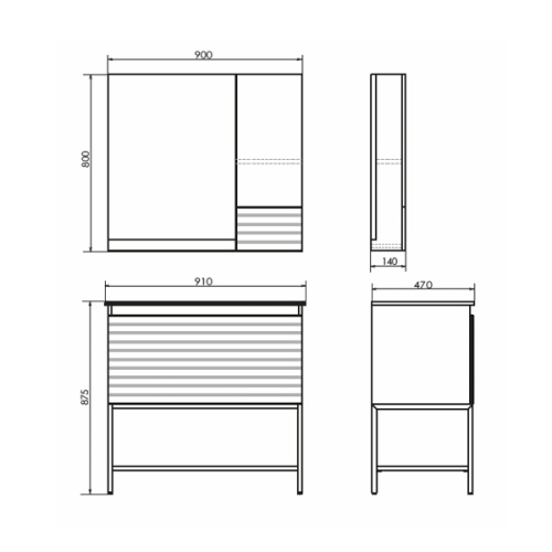Тумба с раковиной Comforty Страсбург 00-00007441CF 91х47х87,5 - фото 2