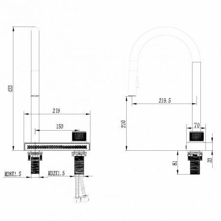 Смеситель для кухни Abber Wasser Kreis AF8114SP на мойку сатин