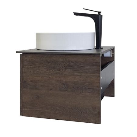 Тумба с раковиной Comforty Портленд 00-00013791CF 60х50 подвесная цвет коричневый