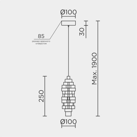 Люстра подвесная Modelux ML.9050.100 GD
