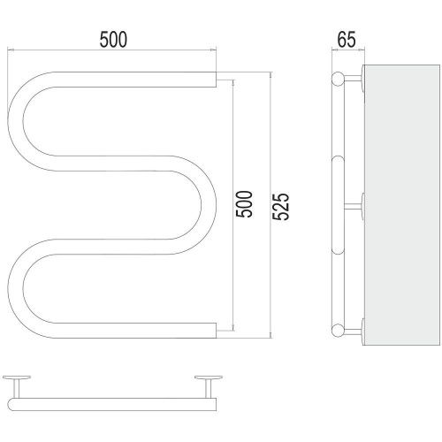 Полотенцесушитель Terminus 4620768883910 50х53 электрический хром - фото 3
