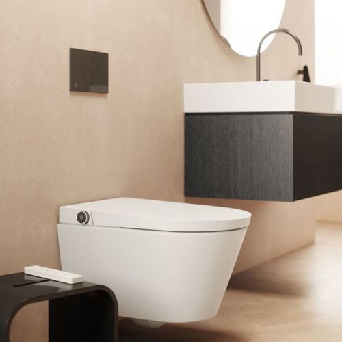 Унитаз-биде электронный подвесной Ideal Standard I.Life K875501 белый с сиденьем микролифт безободковый душевой смыв - фото 5