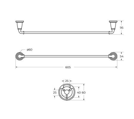 Полотенцедержатель Art&Max BIANCHI AM-E-2609-Br