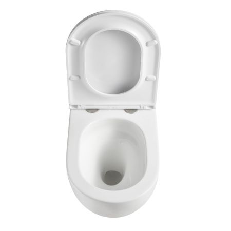 Унитаз подвесной Grossman Торнадо GR-4411SQ белый с сиденьем микролифт безободковый смыв торнадо